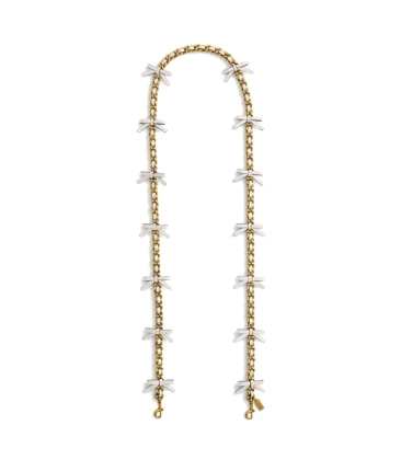 ALÇA LEATHER CHAIN WITH BOWS COACH NEW YORK ESSENTIAL BRANCO