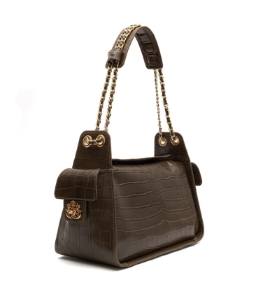 BOLSA ANNE HOBO MAXI CROCO OLIVA ISLA VERDE