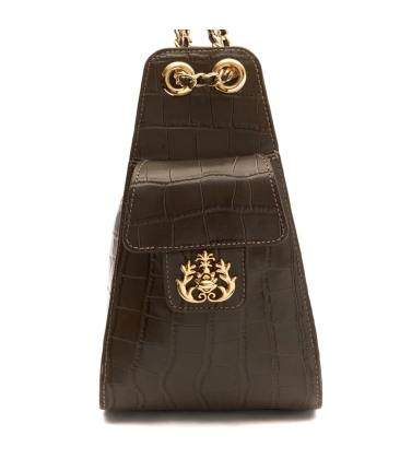 BOLSA ANNE HOBO MAXI CROCO OLIVA ISLA VERDE