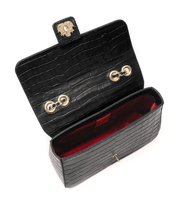 BOLSA ANNE JUMBO MAXI CROCO ISLA PRETO