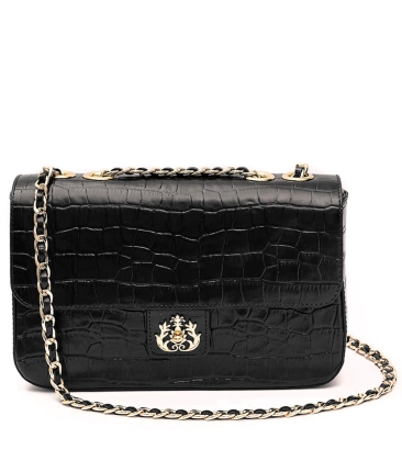 BOLSA ANNE JUMBO MAXI CROCO ISLA PRETO