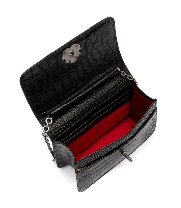 BOLSA CARTEIRA NEW CROCO ISLA PRETO