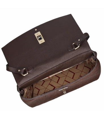 BOLSA CLUCTH PEQUENA LUIZA BARCELOS MARROM