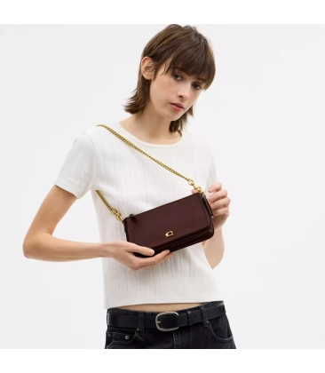 BOLSA COACH NEW YORK AUDREY CROSSBODY MARROM