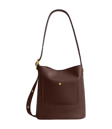 BOLSA COACH NEW YORK BLEECKER BUCKET MARROM