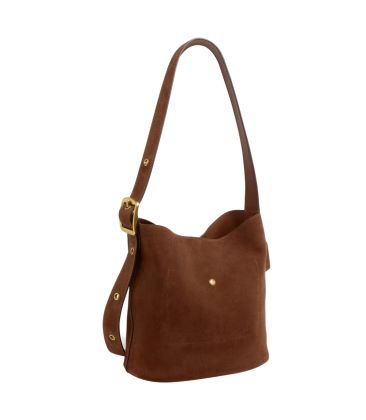 BOLSA COACH NEW YORK BLEECKER BUCKET MARROM