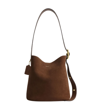 BOLSA COACH NEW YORK BLEECKER BUCKET MARROM