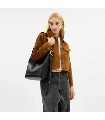 BOLSA COACH NEW YORK BLEECKER BUCKET PRETO