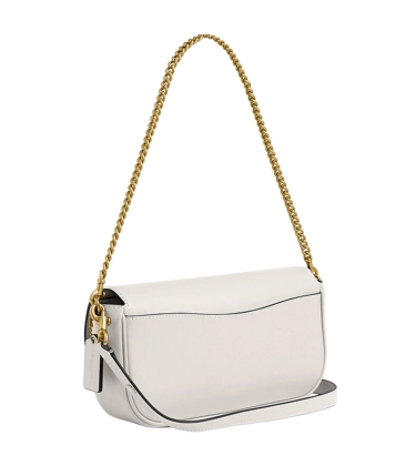 BOLSA COACH NEW YORK BROOK FLAP CHAIN BRANCO