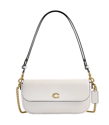 BOLSA COACH NEW YORK BROOK FLAP CHAIN BRANCO