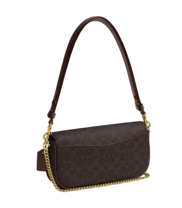 BOLSA COACH NEW YORK BROOK FLAP CHAIN MARROM