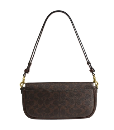 BOLSA COACH NEW YORK BROOK FLAP CHAIN MARROM