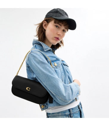 BOLSA COACH NEW YORK BROOK FLAP CHAIN PRETO