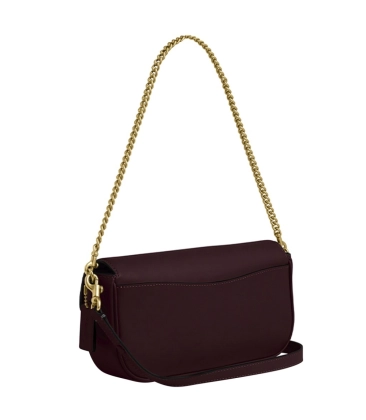 BOLSA COACH NEW YORK BROOK FLAP CHAIN VINHO