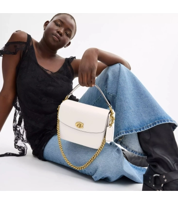 BOLSA COACH NEW YORK CASSIE CROSSBODY 19 BRANCO