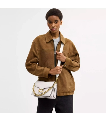 BOLSA COACH NEW YORK CHAIN TABBY BRANCO