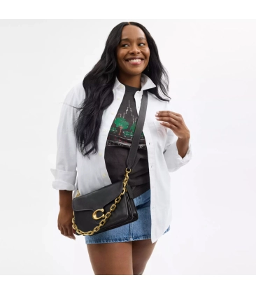 BOLSA COACH NEW YORK CHAIN TABBY PRETO