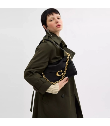 BOLSA COACH NEW YORK CHAIN TABBY PRETO