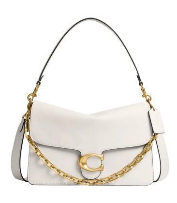 BOLSA COACH NEW YORK CHAIN TABBY SHOULDER 30 BRANCO