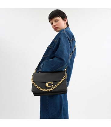 BOLSA COACH NEW YORK CHAIN TABBY SHOULDER 30 PRETO