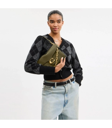 BOLSA COACH NEW YORK CHAIN TABBY VERDE