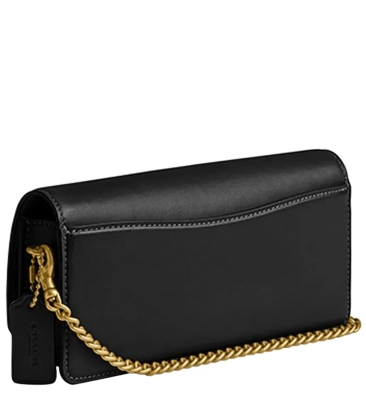 BOLSA COACH NEW YORK EVIE LONG WALLET CHAIN PRETO