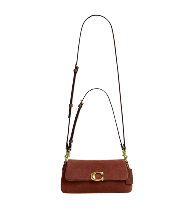 BOLSA COACH NEW YORK JET SHOULDER MARROM