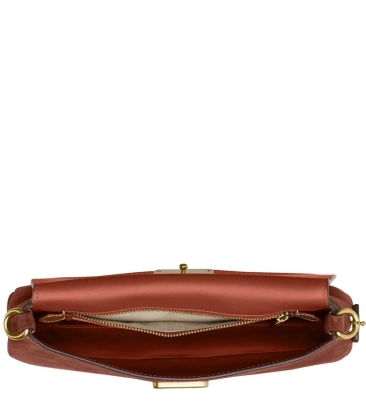 BOLSA COACH NEW YORK JET SHOULDER MARROM