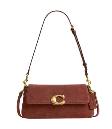 BOLSA COACH NEW YORK JET SHOULDER MARROM