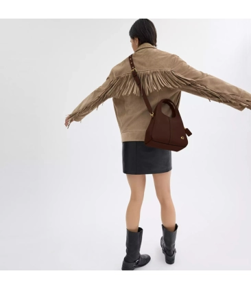 BOLSA COACH NEW YORK LANA SHOULDER 23 MARROM