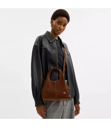 BOLSA COACH NEW YORK LANA SHOULDER 23 MARROM