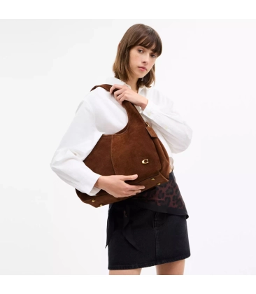 BOLSA COACH NEW YORK LANA SHOULDER MARROM