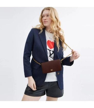 BOLSA COACH NEW YORK MILA CROSSBODY MARROM