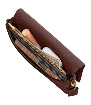 BOLSA COACH NEW YORK MILA CROSSBODY MARROM