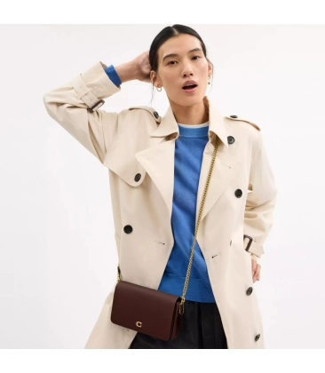 BOLSA COACH NEW YORK MILA CROSSBODY MARROM