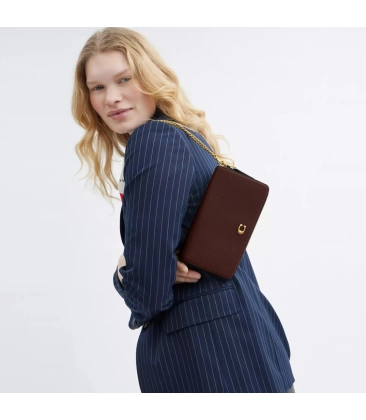 BOLSA COACH NEW YORK MILA CROSSBODY MARROM