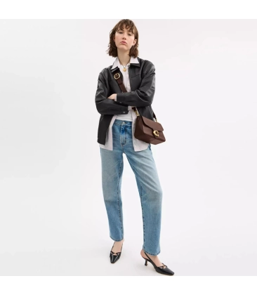 BOLSA COACH NEW YORK SOFT TABBY SHOULDER MARROM