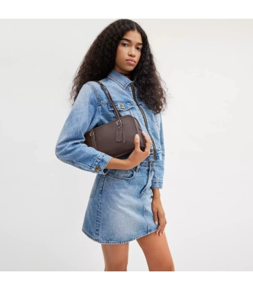 BOLSA COACH NEW YORK SWING ZIP MARROM