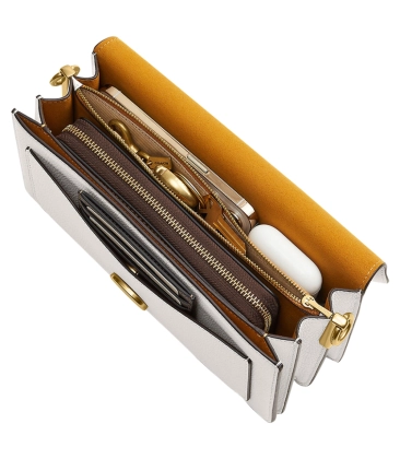 BOLSA COACH NEW YORK TABBY CHAIN CROSSBODY 19 BRANCO