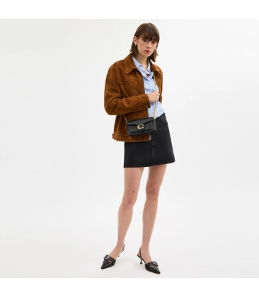 BOLSA COACH NEW YORK TABBY CHAIN CROSSBODY 19 PRETO