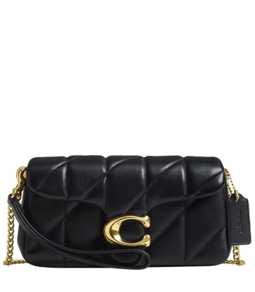 BOLSA COACH NEW YORK TABBY CHAIN CROSSBODY 19 WITH QUILTING PRETO