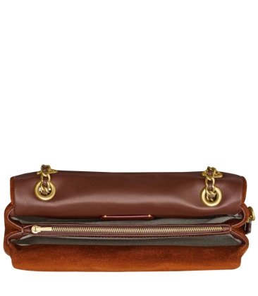 BOLSA COACH NEW YORK TABBY CHAIN SHOULDER 30 MARROM