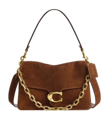 BOLSA COACH NEW YORK TABBY CHAIN SHOULDER 30 MARROM