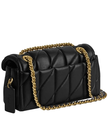 BOLSA COACH NEW YORK TABBY SHOULDER 20 WITH QUILTING PRETO