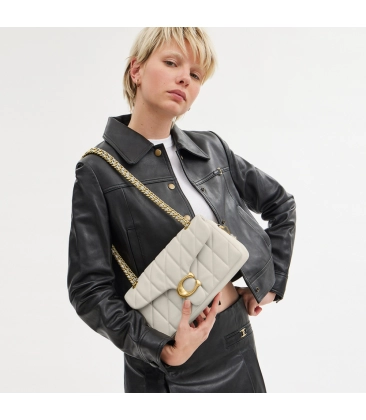 BOLSA COACH NEW YORK TABBY SHOULDER 26 BRANCO