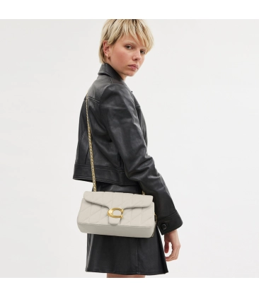BOLSA COACH NEW YORK TABBY SHOULDER 26 BRANCO