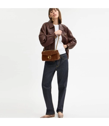 BOLSA COACH NEW YORK TABBY SHOULDER 26 MARROM