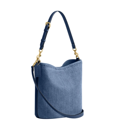BOLSA COACH NEW YORK WILLOS SOFT BUCKET DENIM AZUL