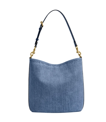 BOLSA COACH NEW YORK WILLOS SOFT BUCKET DENIM AZUL