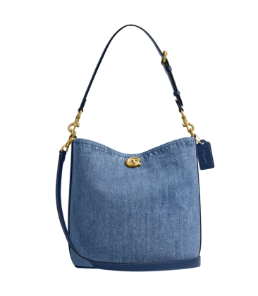 BOLSA COACH NEW YORK WILLOS SOFT BUCKET DENIM AZUL